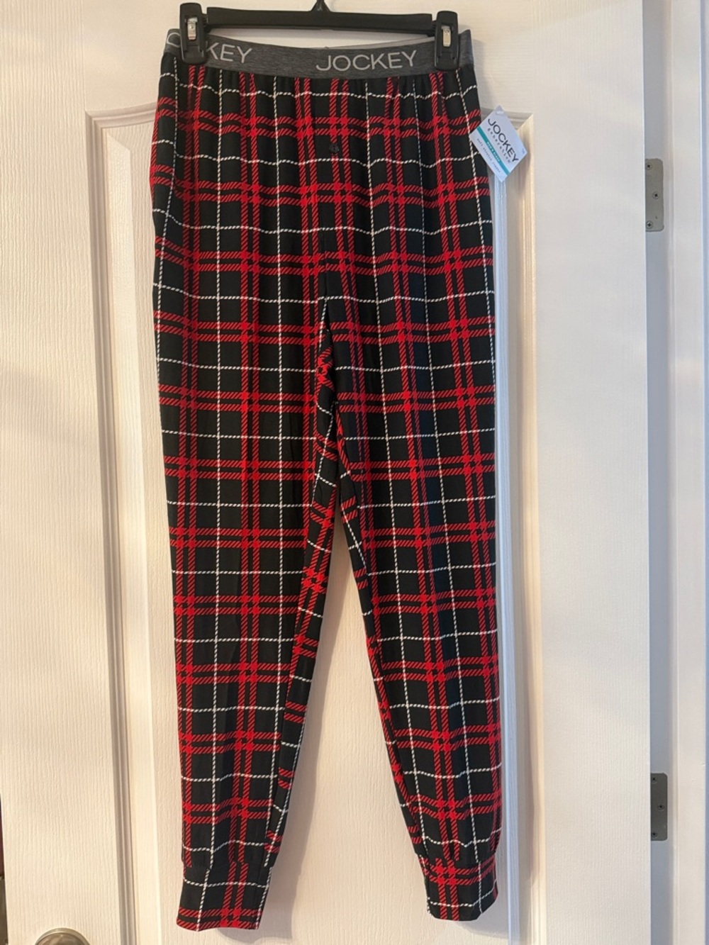 Jockey Black, Red & White Plaid Lounge Pants